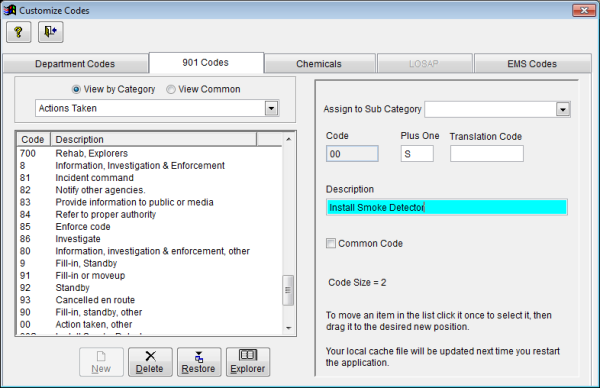 Figure 1   FireRMS Customizing 901 Codes resized 600