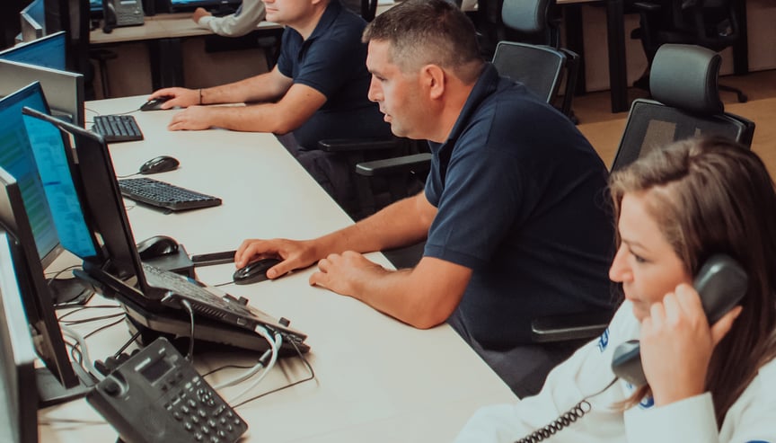 EMS dispatchers assigning crews