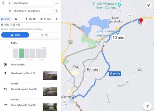 respond google map feature