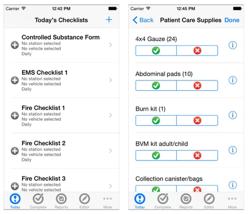 zoll fire dept checklist demo